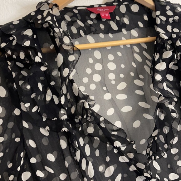 Monsoon silk dot dress - Picture 3 of 10